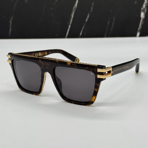 NEW SPP108M 0722 PHILIPP PLEIN ICON HAVANA UNISEX SUNGLASSES - Picture 2 of 13